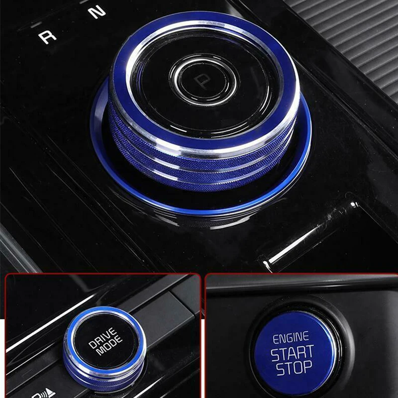 Central Control Knob Air Conditioning Steering Wheel Start Button Handbrake Trim Car Interior Parts For Kia Optima K5 2020 2021