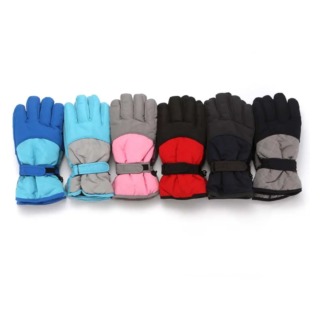 Children Boys Girls Winter Warm Ski Gloves Windproof Snowboarding Snow Sports Mittens Breathable Kids Girls Outdoor Hiking Glove