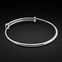 Fashion 925 sterling silver stretching Bracelet bangle for woman silver color delicate jewelry Wholesale jewelry