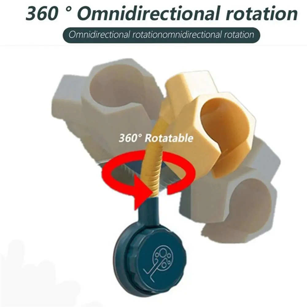 New Adjustable Shower Bracket Punch-free Wall Mounted Shower Bracket Multifunctional Rotatable Shower Head Fixed Base