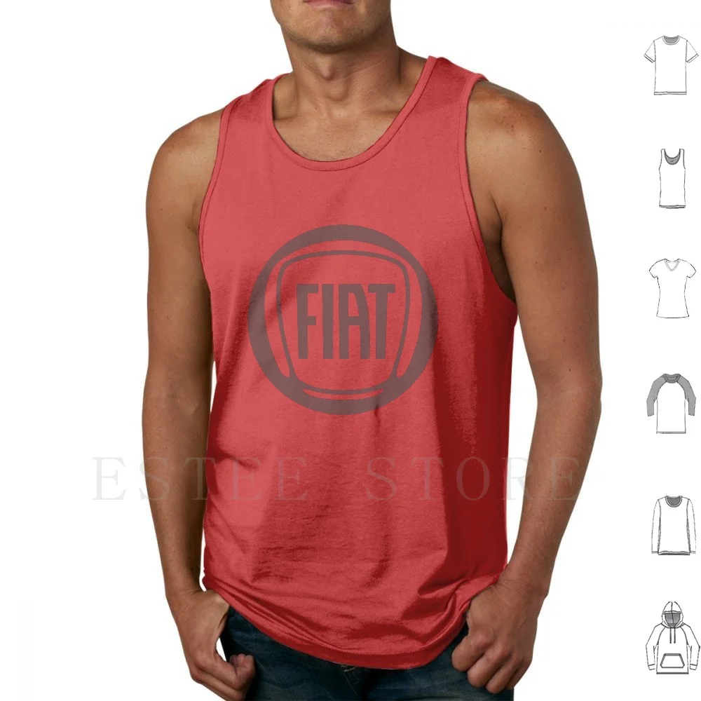 Logo Tank Tops Vest Sleeveless Cars Car Racing Tuning Abarth Italy Rally Classic Italian Motorsport 500 Abarth 124