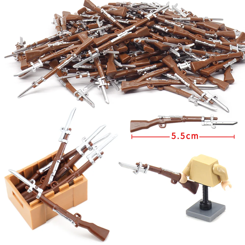 Military Building Block Army WW2 Combat Stab Guns Soldier Equipment Moc Special Forces Figures Battlefield Model Child Gift Toys