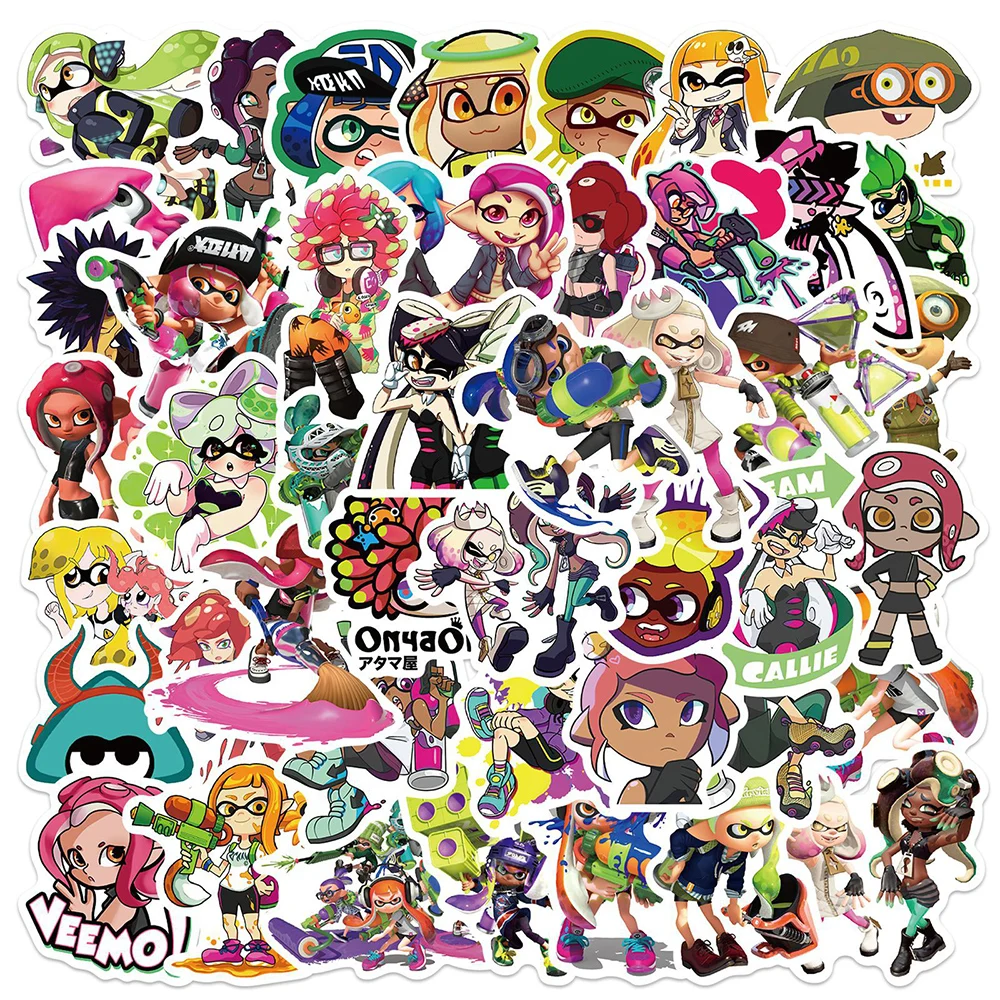 

10/30/50PCS Cartoon Splatoon Game Stickers Decals Skateboard Phone Car Guitar Luggage Wall Waterproof Graffiti Sticker Kids Toy