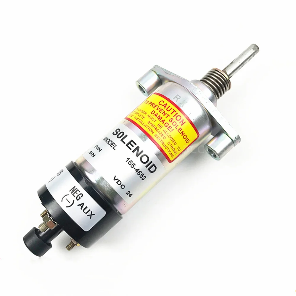 Fuel Shutdown Solenoid 155-4653 1554653 3E-7985 v-1609-2 SA-3499 24V VDC for 325d 329d 330b 330c 330d excavator parts