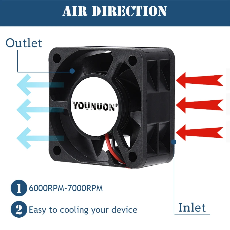 3D printer fan 40mm 4020 Cooling Fan 24V 12V 5V Double Ball Sleeve Cooling fans 40x40x20mm for 3D printer cooler