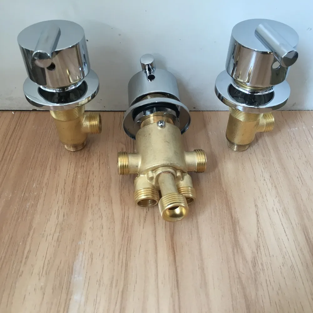 Solid Brass switch valve for Bathtub faucet shower mixer, 3 ways water outlet bathtub faucet set Bath faucets control valves