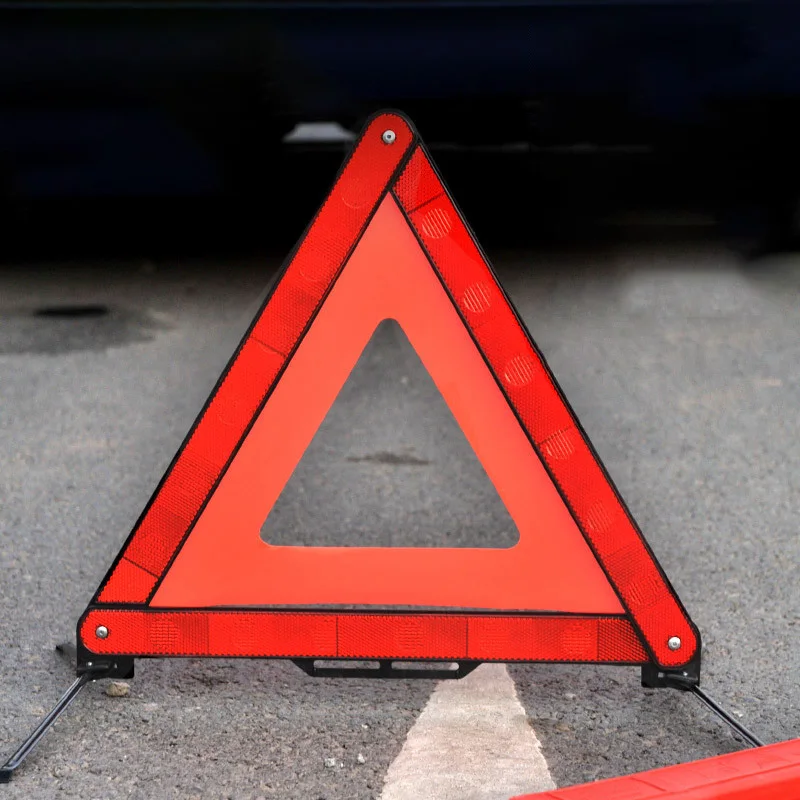 Safety Emergency Tripod Warning Sign For Car Reflective Parking Warning Stand Tripod Foldable Dangerous Failure Stop Sign