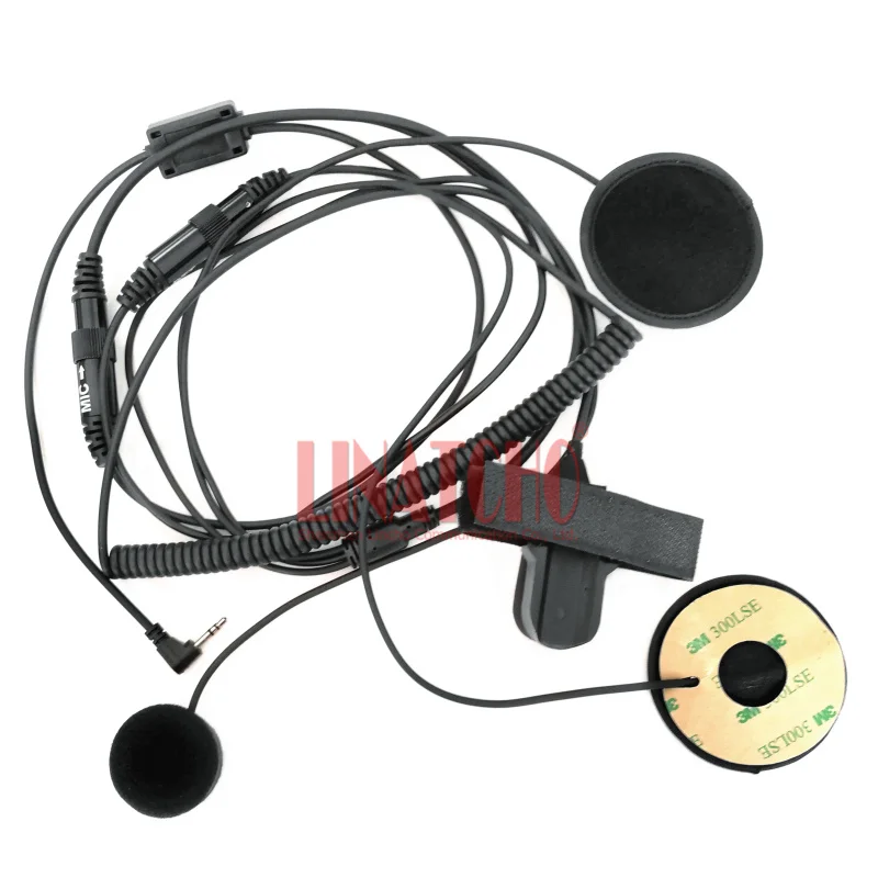 2.5mm pin T5412 T5420 T5422 walkie talkie finger PTT MIC Full face earmuff headset motorcycle helmet earphone