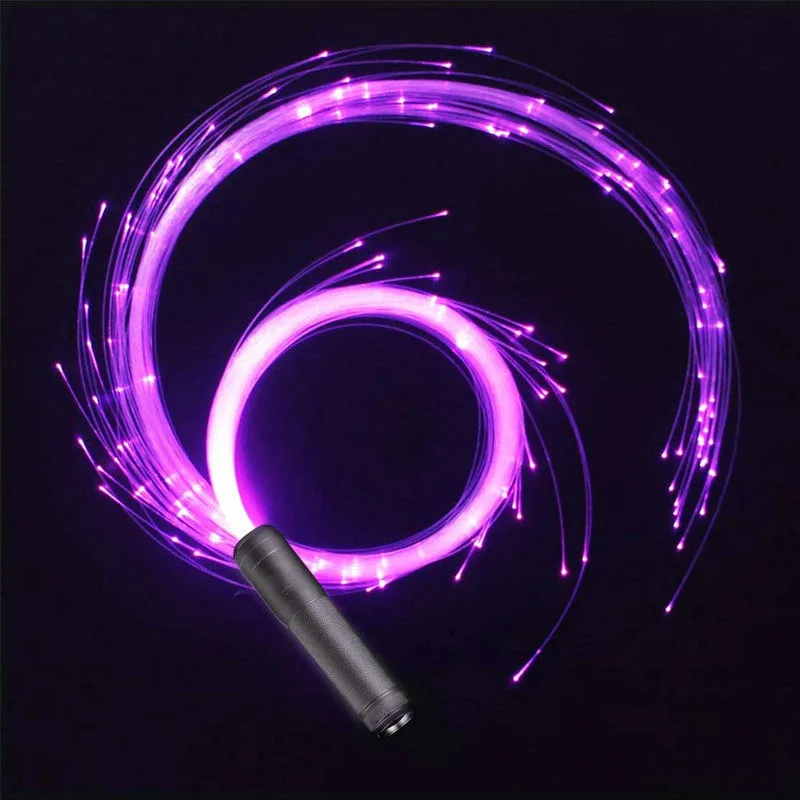 

LED optic Fiber Whip Dance Space Whips Flash rope light Dancing Props Super Bright Colorful Night Club Bar party Toy Light Shows