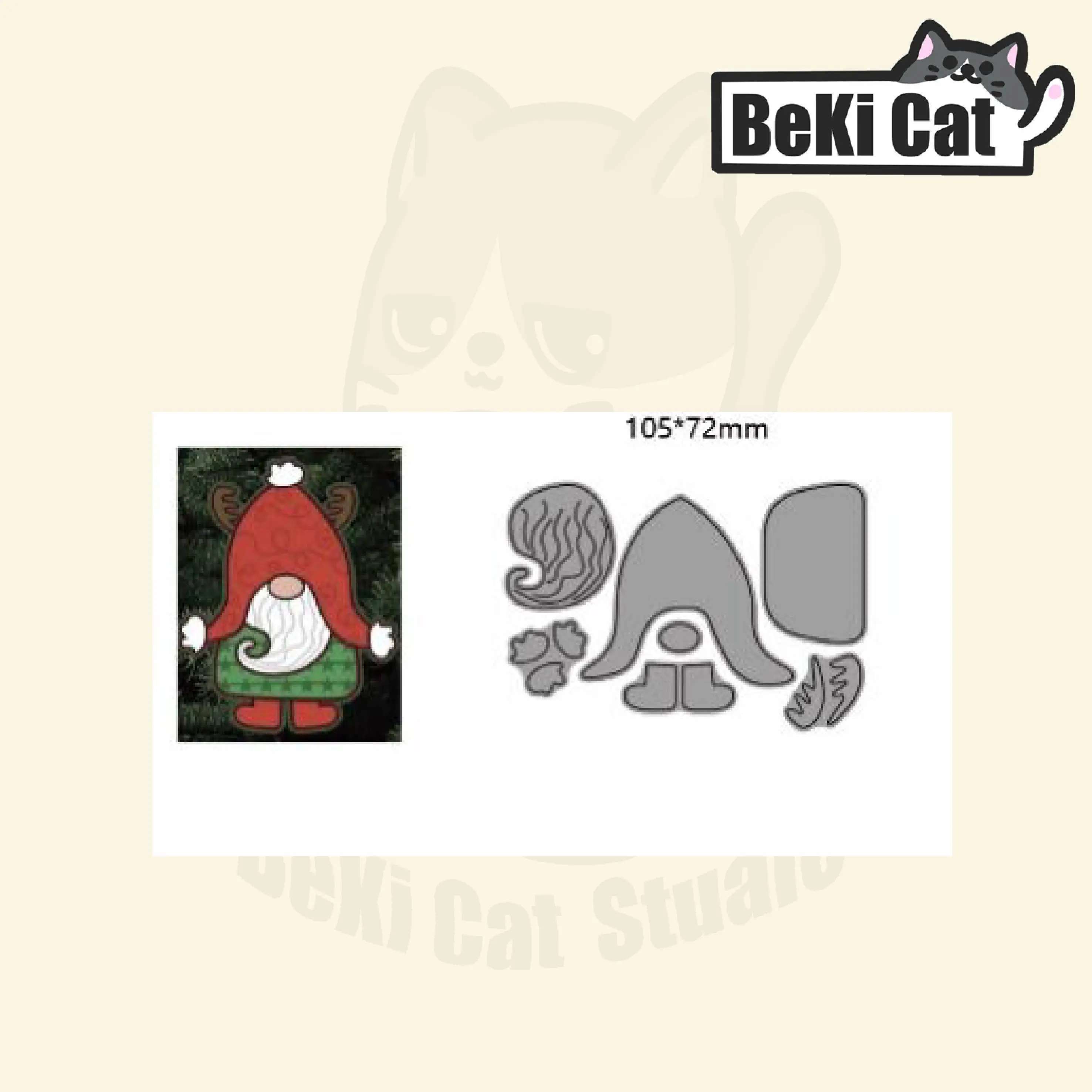 Beki  gnome  cutting die file  Original Stencils for DIY Scrapbooking photo album Decorative DIY Paper Cards