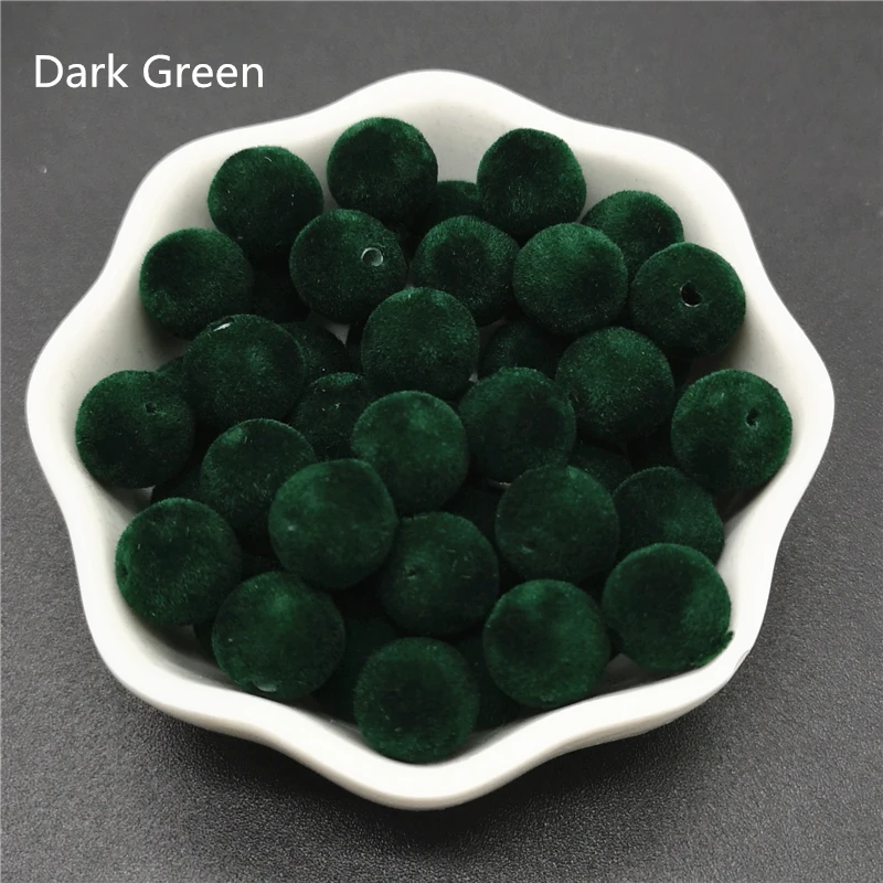 500gram 10mm Velvet Beads Acrylic Round  Accessories For Jewelry Making Necklace Handmade Loose ,30pcs/lot