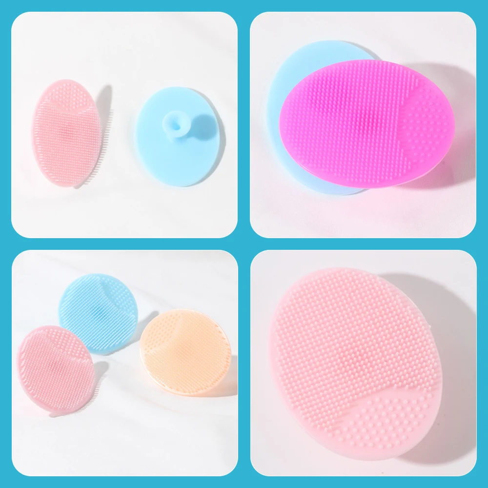 Soft Silicone Face Cleansing Brush Wash Face Exfoliating Brush Deep Pore Cleanser Tool Baby Shampoo Massage Bath Cleaning