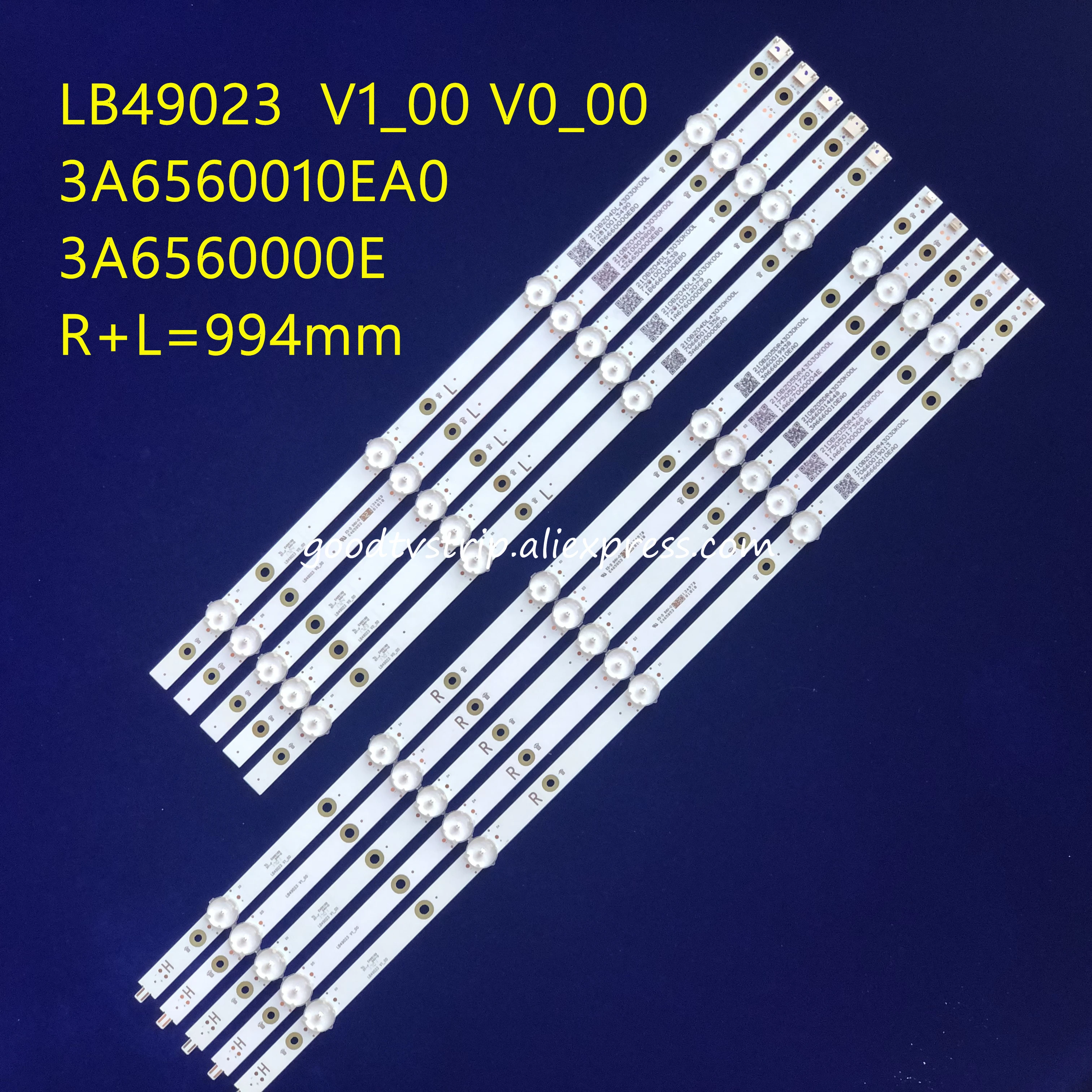 LED backlight strip for TT4906F LB49021 49PUS7503 49pus6162/12 LB49023 V1_00 V0_00 3A6560010EA0 3A6560000EA