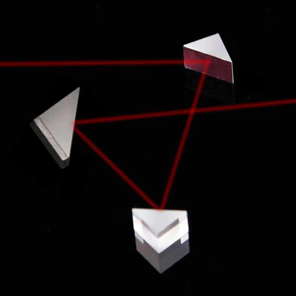 Зеркальная отражающая Призма Isosceles прямоугольный оптический стеклянный визуальный угол Обнаружение призмы отражающий наклон 90 ° 9x9x80 мм