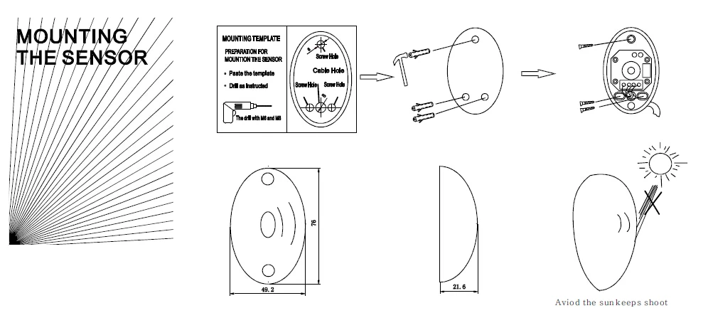 Portão Automático Detector Infravermelho Seguro, IP55, Sensor, Balanço, Deslizante, Portão De Garagem, Porta De Segurança Fotocélulas