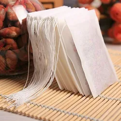 100Pcs Disposable Drawstring Empty Tea Bags Corn Fiber Natural Material Fold Close Heat Seal Filter Holder