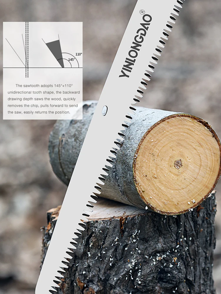 DTBD เลื่อยพับ Heavy Duty Extra Long Blade Hand Saw สำหรับไม้ Camping DIY ไม้เลื่อย Hard ฟัน pruning สวนเครื่องมือ