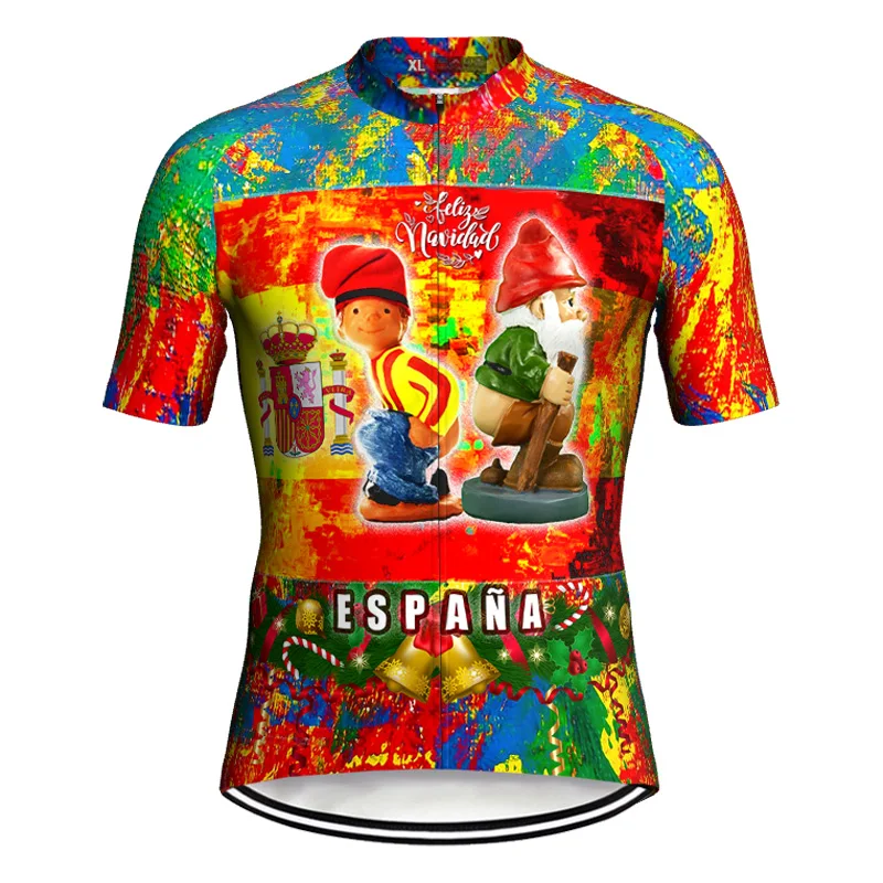 Spain Custom Cycling Jersey, Short Sleeve Jacket, Bicycle Clothes, MTB Bike Wear, Pro Race, Breathable, Sport Shirt, Bicycle Top