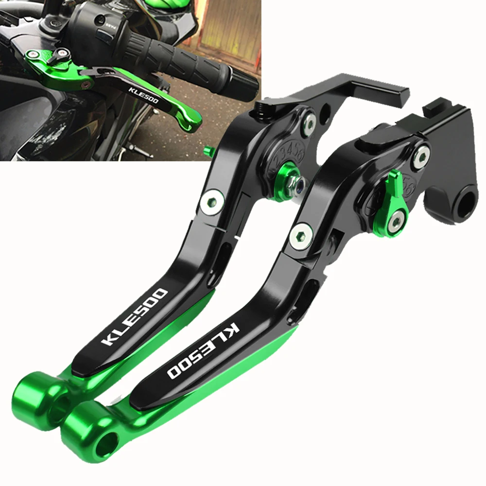 

For Kawasaki KLE500 KLE 500 1991-2007 2006 2005 2004 2003 2002 Motorcycle brake lever CNC Adjustable Brake Clutch Levers Handle