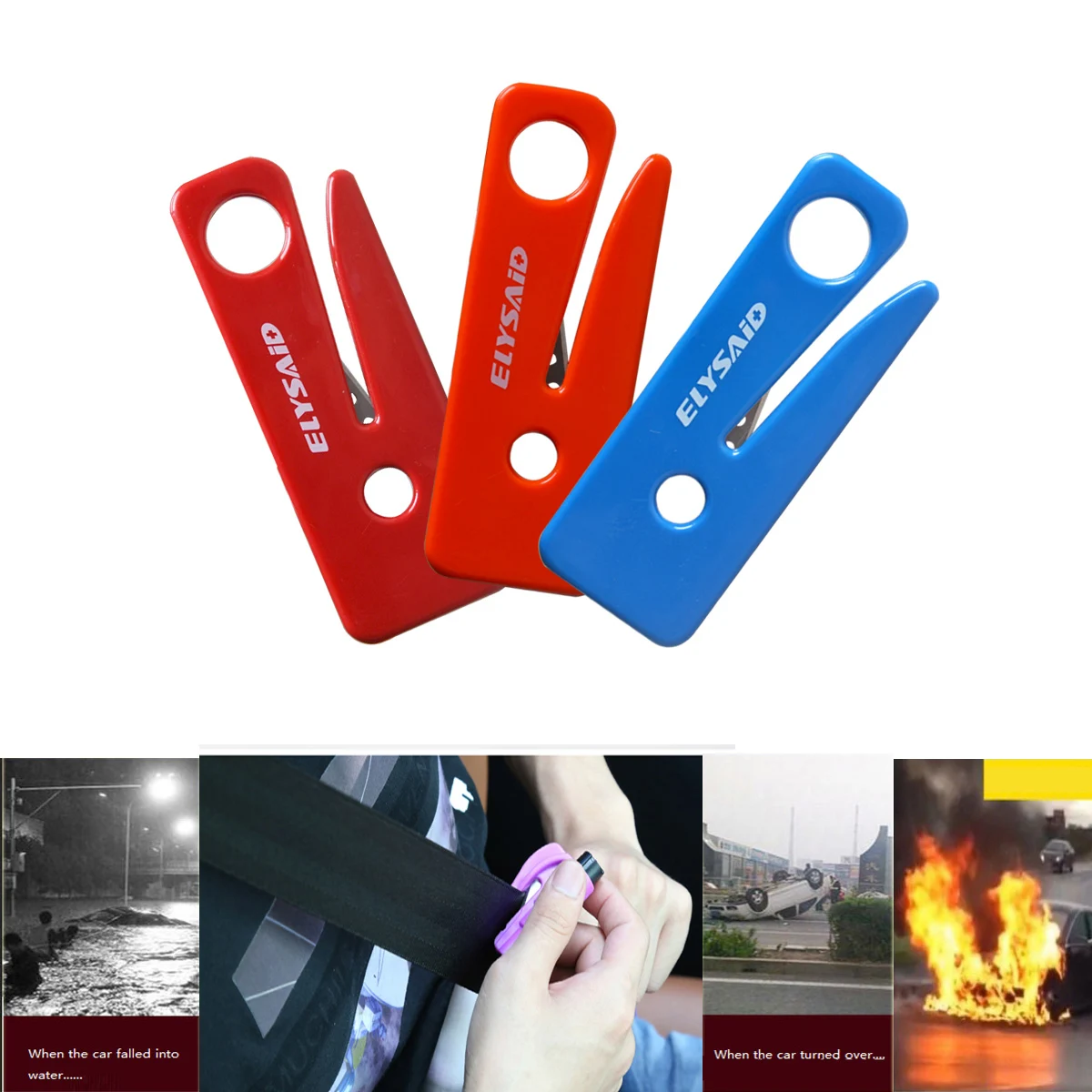 Print LOGO Seat Belt Cutter Plastic Car Safety Knife For Automotive Rescue Seatbelt Cutter Emergency Survival Tool