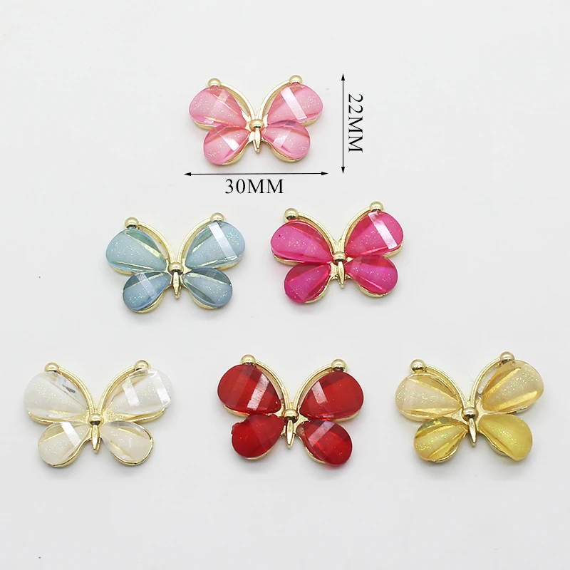 10Pcs 22X30MM Butterfly Diamond DIY Jewelry Accessories For Alloy Handmade Wedding Design Jewelry Accessories And Parts