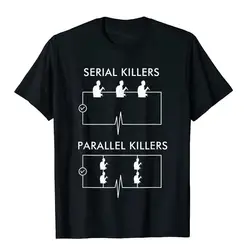 Camiseta Assassina Paralela para Rapazes, Tops Engraçados de Eletricista, Algodão Barato, Estilo Japão, Geek Boy, Serial