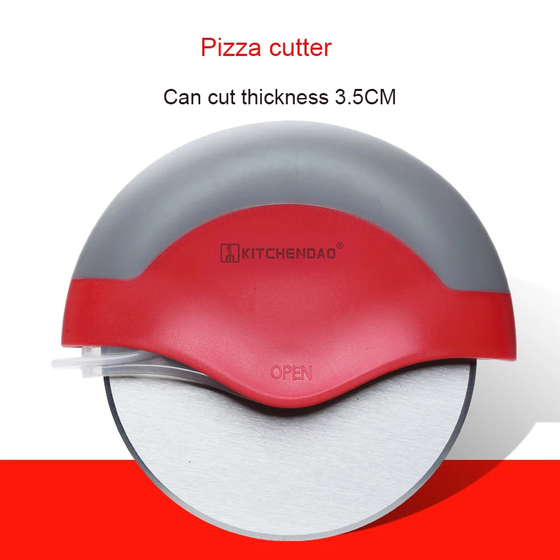 Manual Pizza Cutter Stainless Steel Round Wheel Cutting Knife Dough Cake Pastry Cutter Easy to clean