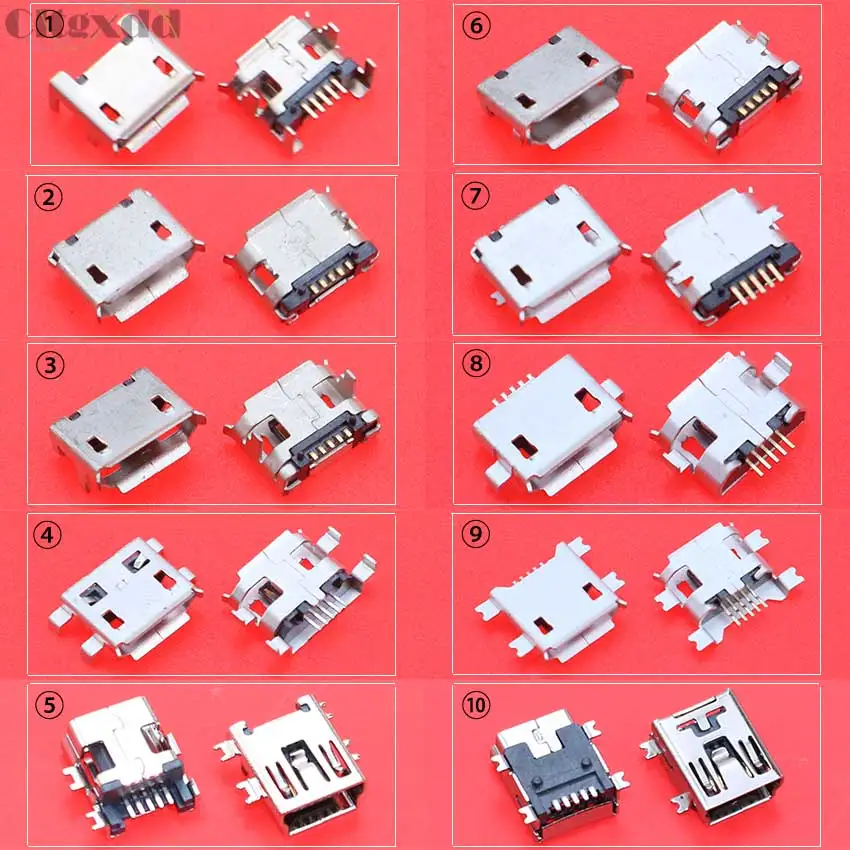 

Cltgxdd 10models Micro Mini USB Charging Port Connector Female Socket Jack For MP3/4/5 Lenovo ZTE Huawei Acer Xiaomi Blackberry