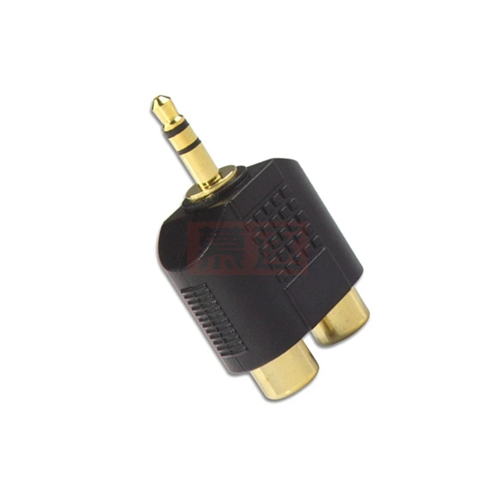 2PCS 3.5mm Stereo Male To 2 RCA Female Adapter Male Jack Out Plug To 2X RCA Female Splitter Adapter Connector M/F for phone mp3