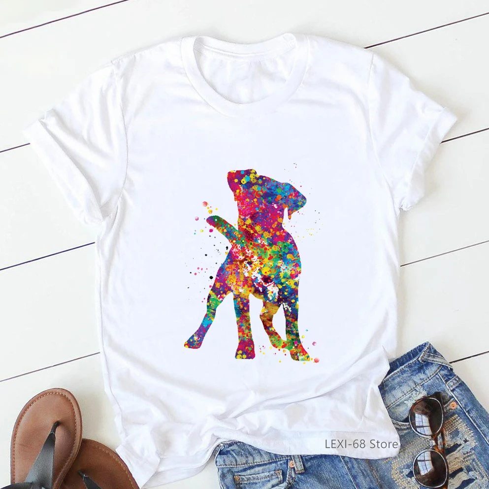 Camiseta con estampado de perro Chihuahua para mujer, ropa divertida, Harajuku, Kawaii, 2024