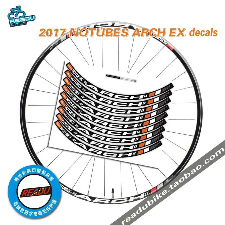 

2016 NOTUBES ARCH EX mountain wheel rim stickers MTB bicycle rims decals wheelset stickers bike stickers for two wheels decals