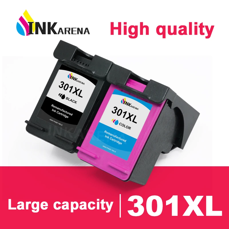 INKARENA 301XL Refilled Ink Cartridge Replacement for HP 301 XL HP301 DeskJet 1050 2050 3050 2150 3150 1010 1510 2540 Printer