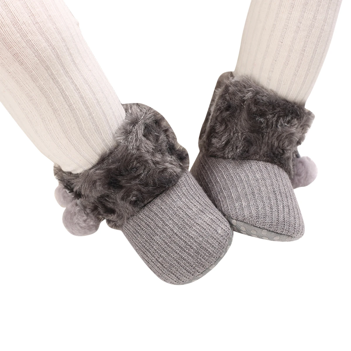 شتاء دافئ حذاء طفل بلون المضادة للانزلاق Prewalker القطن أحذية للأطفال الوردي/أبيض/رمادي/أسود/براون 0-18 متر