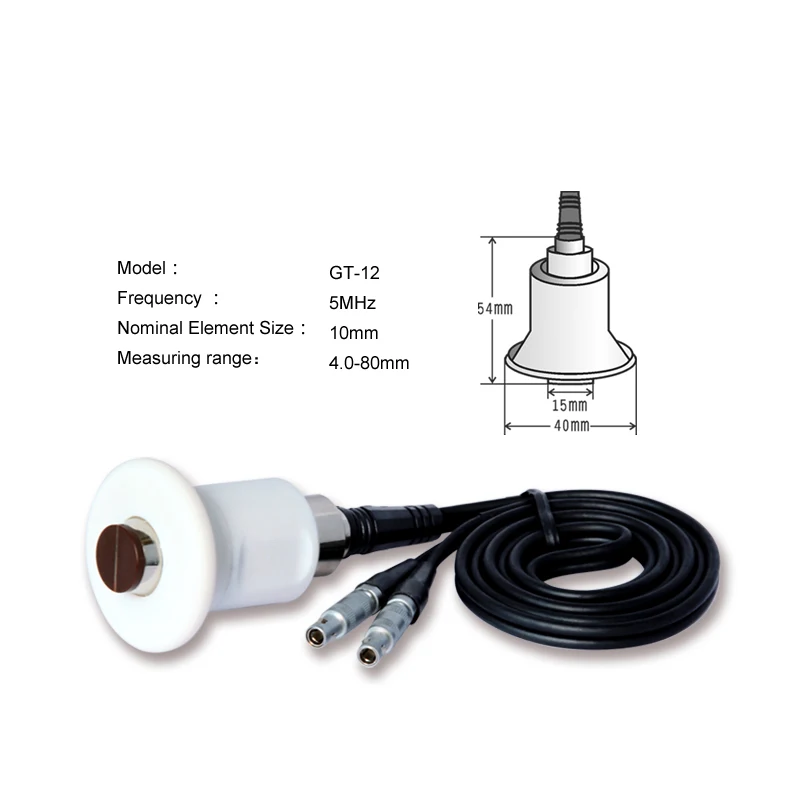 Free Shipping YUSHI GT-12 Ultrasonic High Temperature Thickness Transducer Probe with LEMO 00 Connector