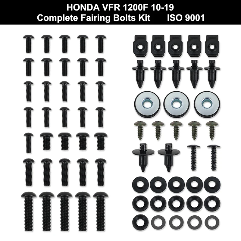 Fit For Honda VFR 1200F 2010-2019 VFR1200F Complete Full Fairing Bolts Kit Covering Bolts Screws Clips Nuts Stainless Steel