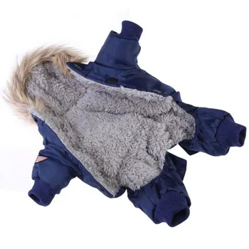 Winter Thicken Warm Hooded Jumpsuit Pet Dog Clothes For Small Dogs Puppy Jacket Coat Yorkie French Bulldog Dogs Clothing 5