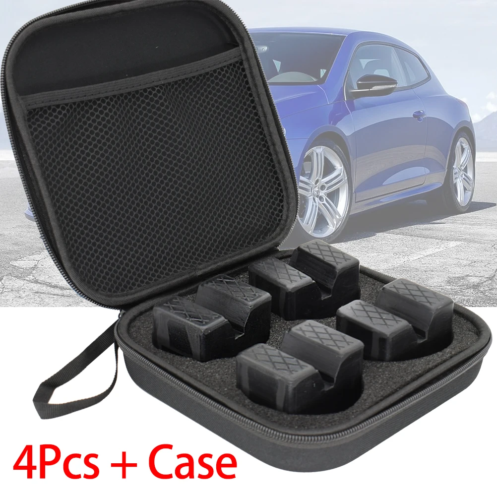 

4Pcs Rubber Axle Jack Stand Pad Adapter W/ Storage Case For Lada Ford VW Fiat Peugeot Honda Nissan Renault Hyundai Kia BMW Mazda