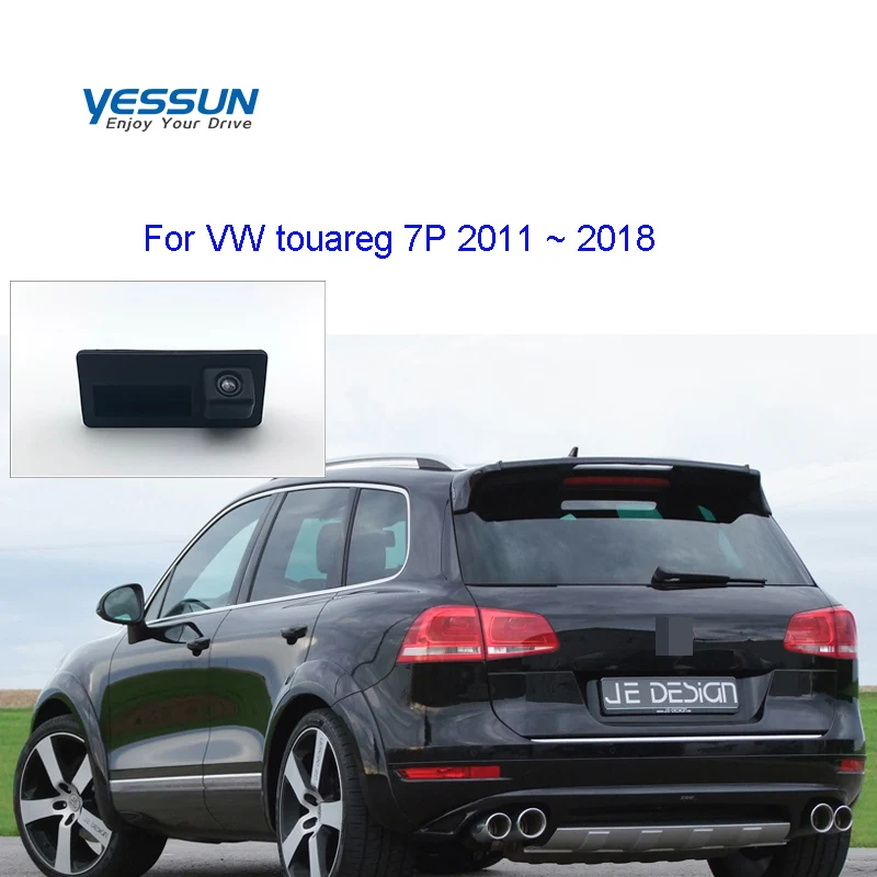 Car Trunk Handle camera For Volkswagen VW touareg 7P touareg 2 MK2 2011 ~ 2018 with MIB PQ MQB Rear View Camera