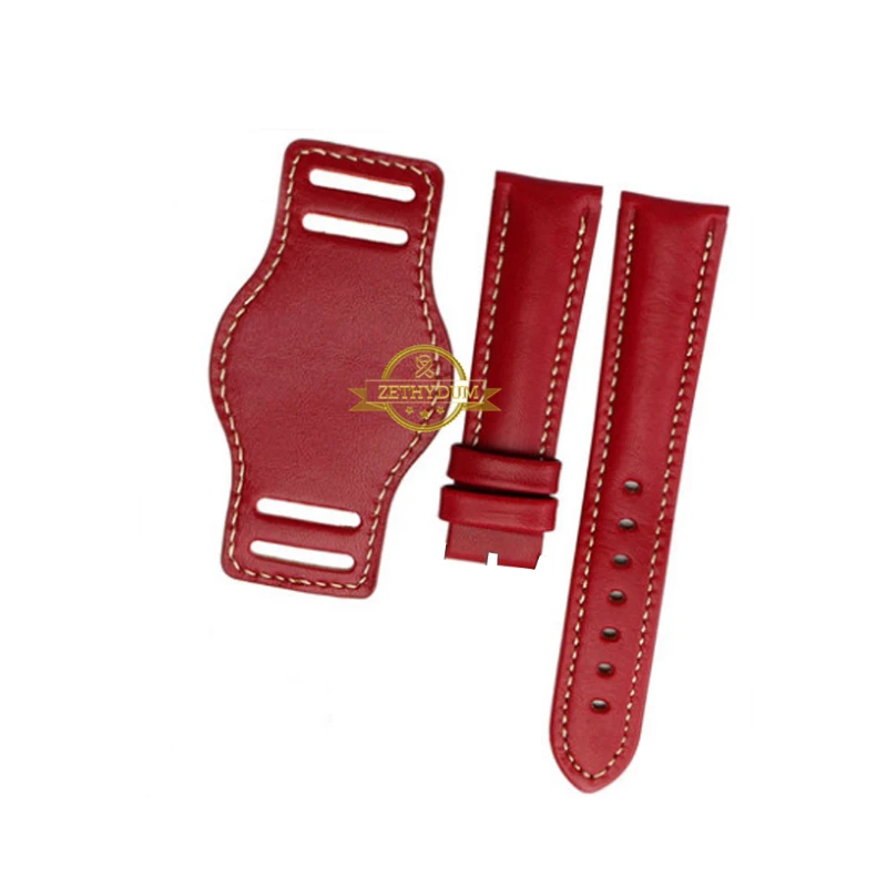 Genuine leather bracelet 18mm 20mm 22mm watch strap mens watchband With mat wristwatches band handmade leather bracelet