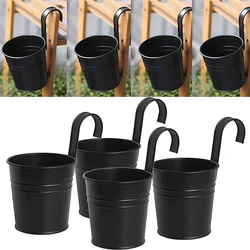 1x  Hanging Flower Pots Home Garden Detachable Hook Planters Outdoor Indoor Flower Bucket Plant Holder Basket Wall Mount Pot