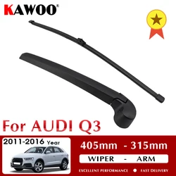 KAWOO Car Rear Wiper Blades Back Window Wipers Arm For AUDI Q3 Hatchback 2011 2012 2013 2014 2015 2016 Auto Windscreen Blades