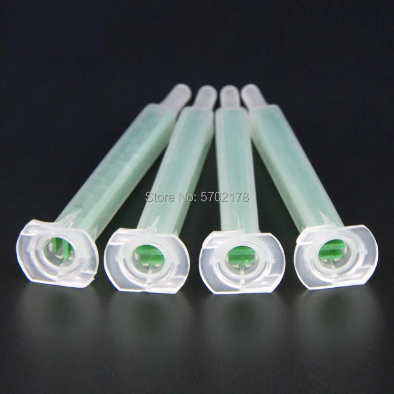 50pcs Epoxy Resin Static Mixer FMA6-16 Square green Tube Mixer Mixing Nozzles   Square Bayonet Mixing Tube Mixer Tools