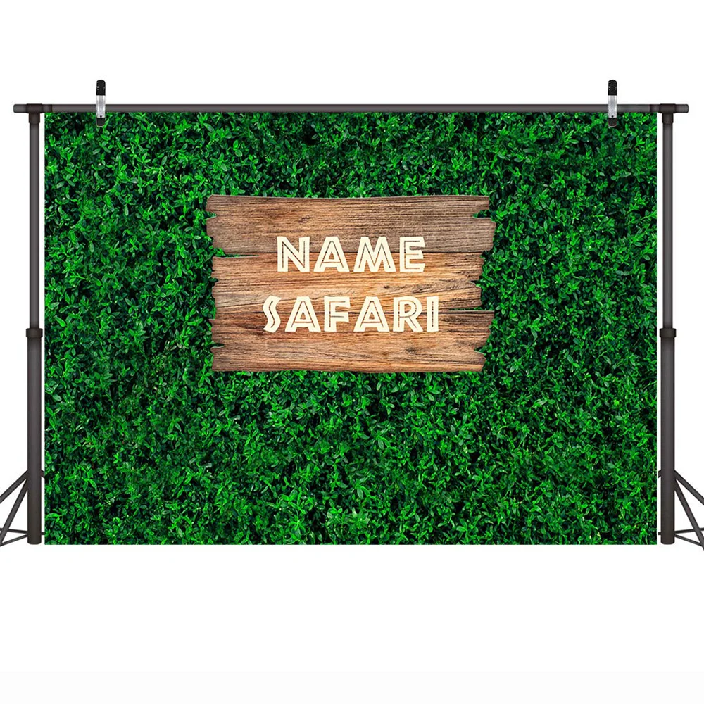 Fondo de fiesta de Safari en la jungla, sesión de fotos, pared de hierba verde, fondo de cumpleaños salvaje para recién nacido, sesión fotográfica para Baby Shower para niños