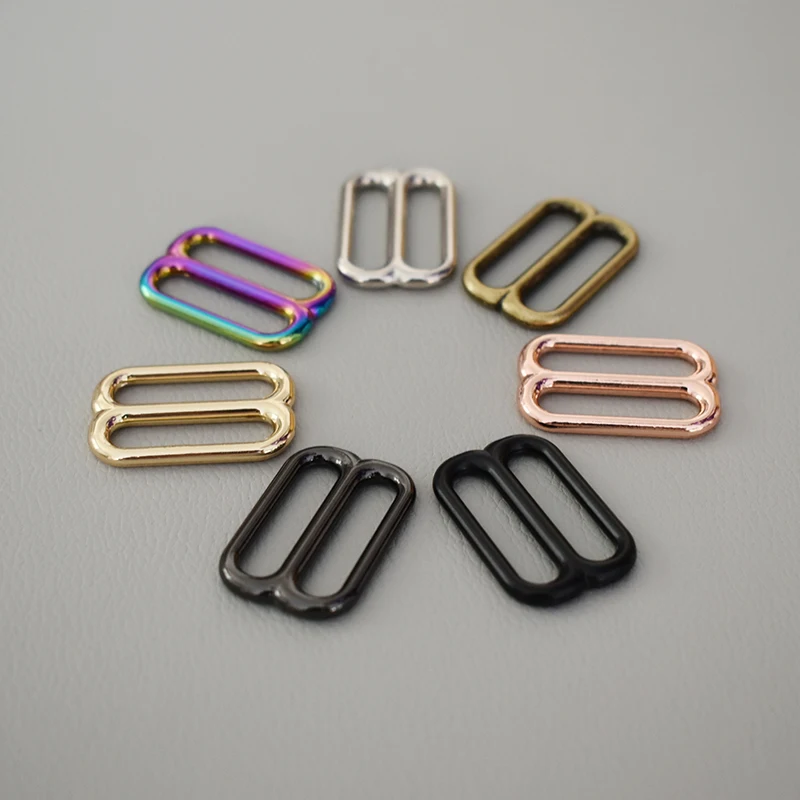 100 Pcs/Lot DIY dog collar Adjuster Slider for 25mm Webbing Adjustment DIY Accessories High Quality Plated Metal-seven color