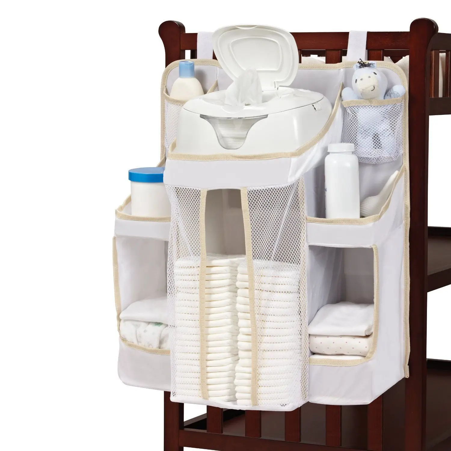 Organizzatore porta pannolini per bambini Caddy salviette ripiano per neonati cambio tasca pulita Nursery impilatore Dex