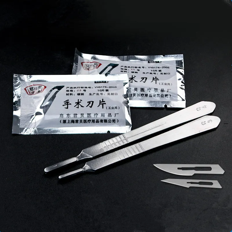 Hight Quality Maintenance tool Stainless Steel handle Scalpel blade Disposable blade Multi-purpose knife Animal Surgical Scalpel