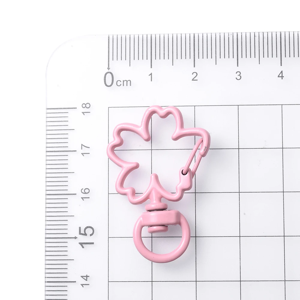 5 teile/los Blume Karabiner Haken Schlüsselanhänger Trigger Clips Schnallen für DIY Schmuck Machen Schlüssel Ketten Ring Zubehör 24*34mm – Detail 2