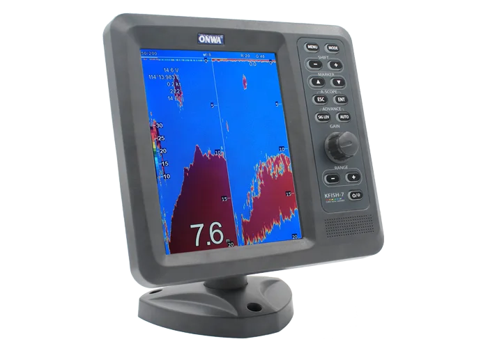 ONWA KFISH -7 Marine fish Finder depth sounder sonar fish finder With Dual Frequency,with TRANSDUCERS TD-28