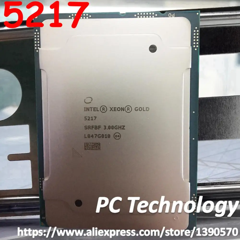 Original Intel Xeon Gold 5217 cpu QS Gold5217 Processor 11M Cache 3.00GHz 8-cores 85W LGA3647 Scalable CPU free shipping