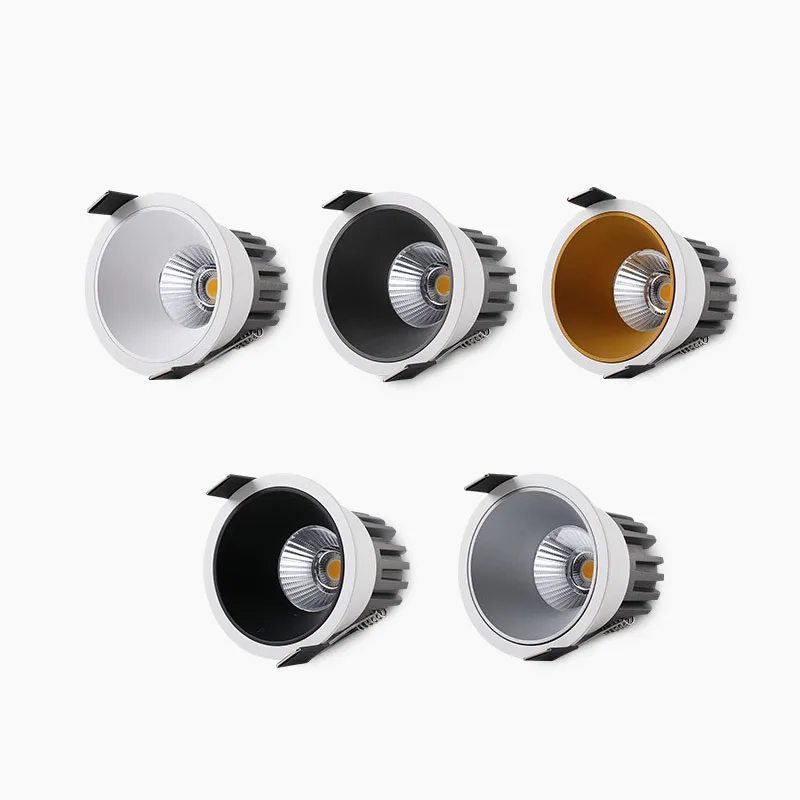 

Recessed Anti Glare Dimmable COB LED Downlights7W 9W/12W/15W Ceiling Spot Lights AC85~265V Background Lamps Indoor Lighting